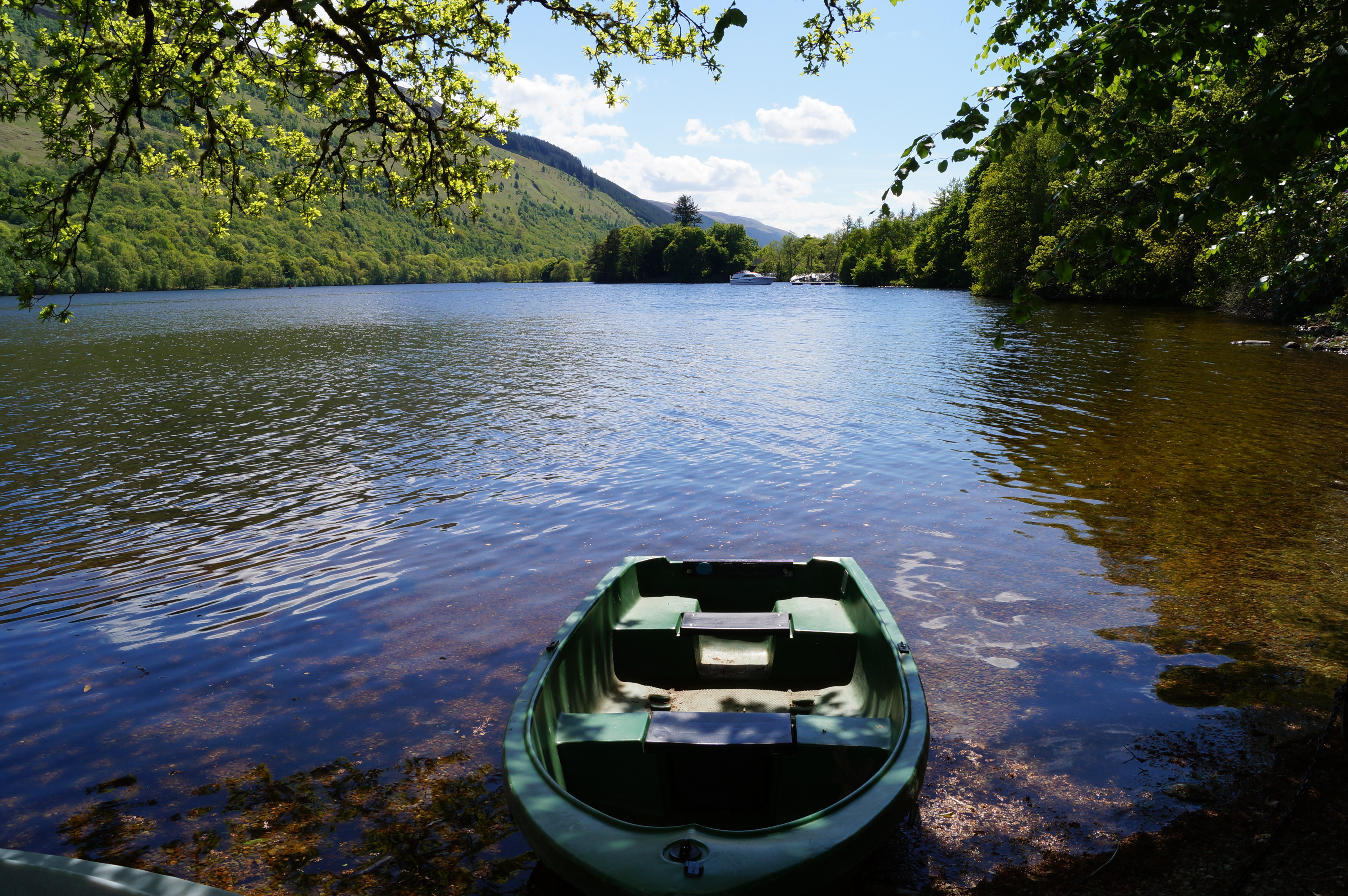 Rowing boat on Loch Oich